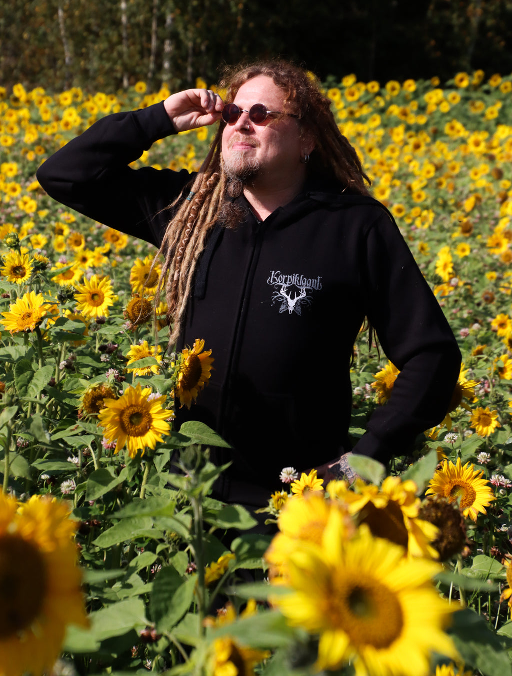Skull zip-up hoodie