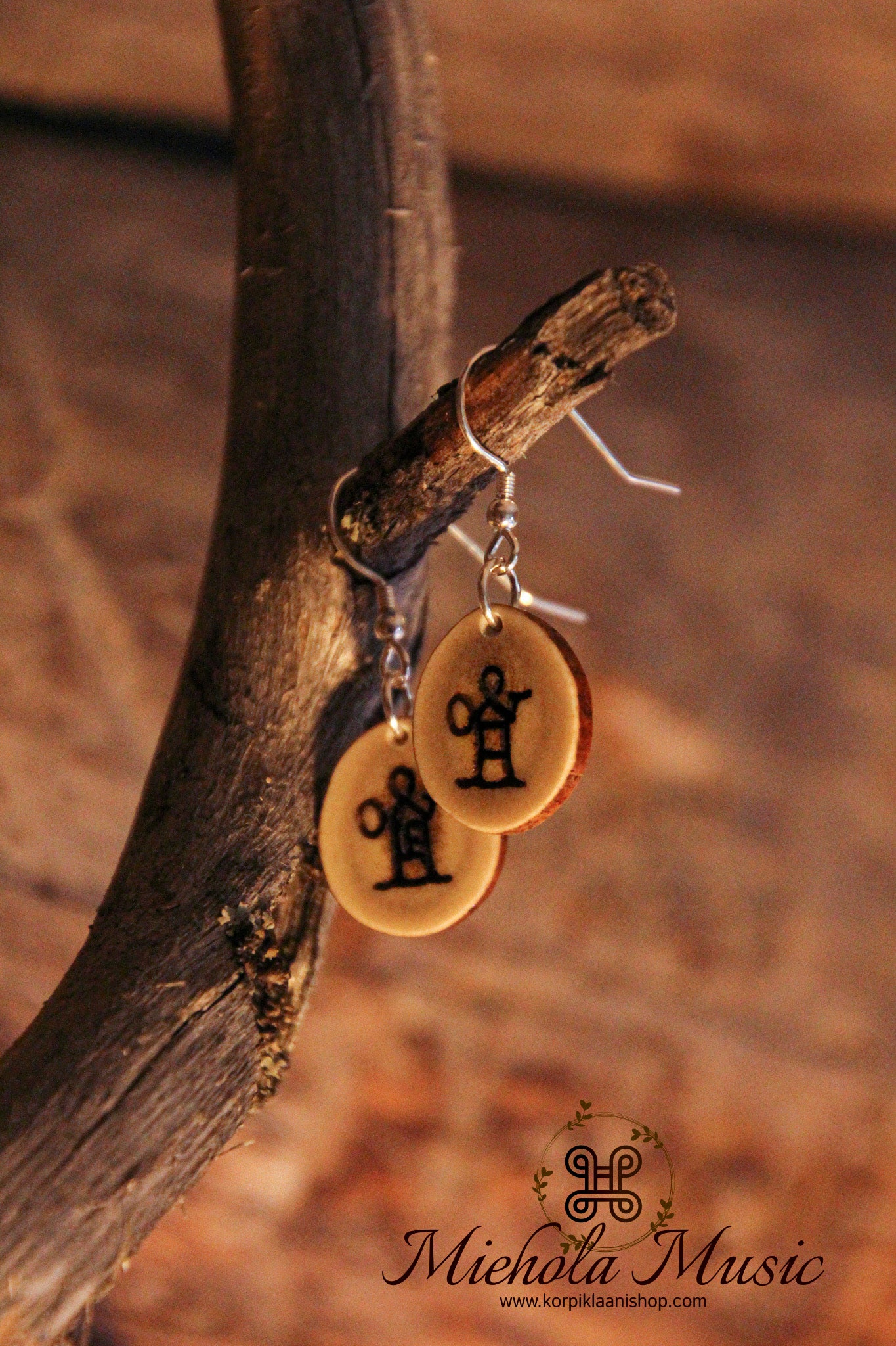 Reindeer antler earrings